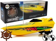 Zabawki zdalnie sterowane - LEANToys Łódź Motorówka Zdalnie Sterowana Pilot Ster 27 Mhz 40 cm 40 m Zasięg Żółta 9106 - miniaturka - grafika 1