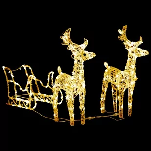 Lumarko Dekoracja świąteczna - renifery z saniami, 320 LED, akrylowa - Oświetlenie świąteczne - miniaturka - grafika 4