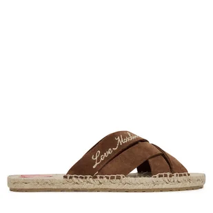 Klapki LOVE MOSCHINO JA28362G0MIG0300 Brązowy - Klapki i japonki damskie - miniaturka - grafika 1
