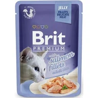 Mokra karma dla kotów - Brit Premium Kot Premium with Salmon Fillets for Adult Cats JELLY 85g - miniaturka - grafika 1