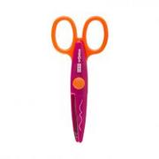 Nożyczki dla dzieci - Easy Stationery Nożyczki ze wzorkami 13cm pomarańczowo-różowe - miniaturka - grafika 1