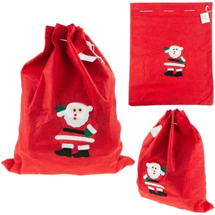 Worek Mikołaja 40X30 Worki Na Prezenty Duży Czerwony Opakowanie Prezentowe - Ozdoby bożonarodzeniowe - miniaturka - grafika 1