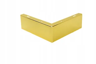 Nóżka metalowa meblowa Narożna złoty chrom wys 5,5 cm noga do mebli - Meble modułowe i akcesoria - miniaturka - grafika 1