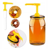 Pojemniki kuchenne - SŁOIK NA MIÓD SYROPY 900 ML POMPKA DOZOWNIK DYSPENSER DO MIODU SYROPÓW SOKU - miniaturka - grafika 1