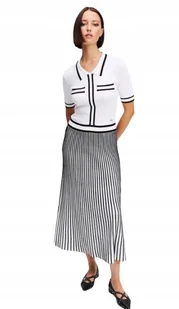 KARL LAGERFELD CZARNO BIAŁA SUKIENKA MIDI Z KOŁNIERZYKIEM M I1D - Sukienki KARL LAGERFELD CZARNO BIAŁA SUKIENKA MIDI Z KOŁNIERZYKIEM M I1D - Sukienki - miniaturka - grafika 1