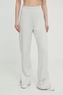 Spodnie damskie - Calvin Klein Jeans spodnie dresowe bawełniane kolor szary z nadrukiem - miniaturka - grafika 1