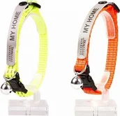 Obroże dla kotów - Duvo+ DUVO+ OBROŻA KOT"MY HOME" Z ADRESÓWKĄ ŻÓŁTY/POMARAŃCZ 20-30cm/10mm 11159 - miniaturka - grafika 1
