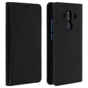 Etui Folio Prawdziwa Skóra Huawei Mate 10 Pro Etui z miejscem na kartę Podstawka wideo Czarne - Etui i futerały do telefonów - miniaturka - grafika 1