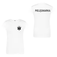 Odzież medyczna - T-shirt -  pielegniarka koszulka medyczna damska biała M - miniaturka - grafika 1