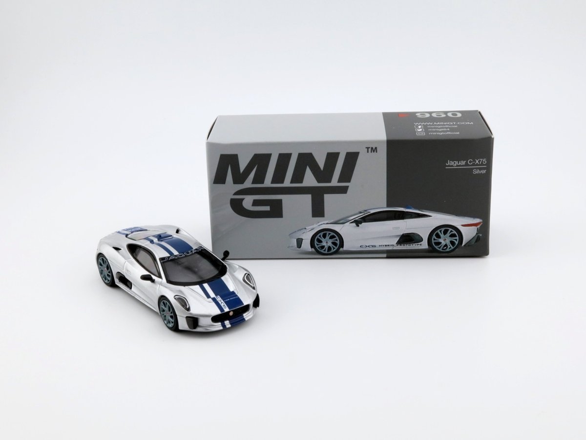 MINI GT Jaguar C-X75 Silver LHD MGT00960-L MiniGT