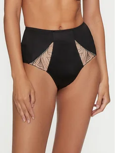 Chantelle Figi klasyczne z wysokim stanem Tattoo Love C22DC5 Czarny - Majtki damskie - miniaturka - grafika 1