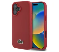 Etui i futerały do telefonów - Lacoste Iconic Petit Pique Woven Logo do iPhone 16 Plus Czerwony - miniaturka - grafika 1