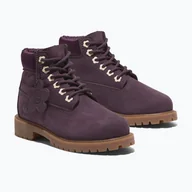 Botki damskie - Buty dziecięce Timberland Premium 6 In Lace dark purple nubuck - miniaturka - grafika 1