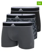Majtki męskie - adidas Bokserki (3 pary) w kolorze czarno-szarym - miniaturka - grafika 1