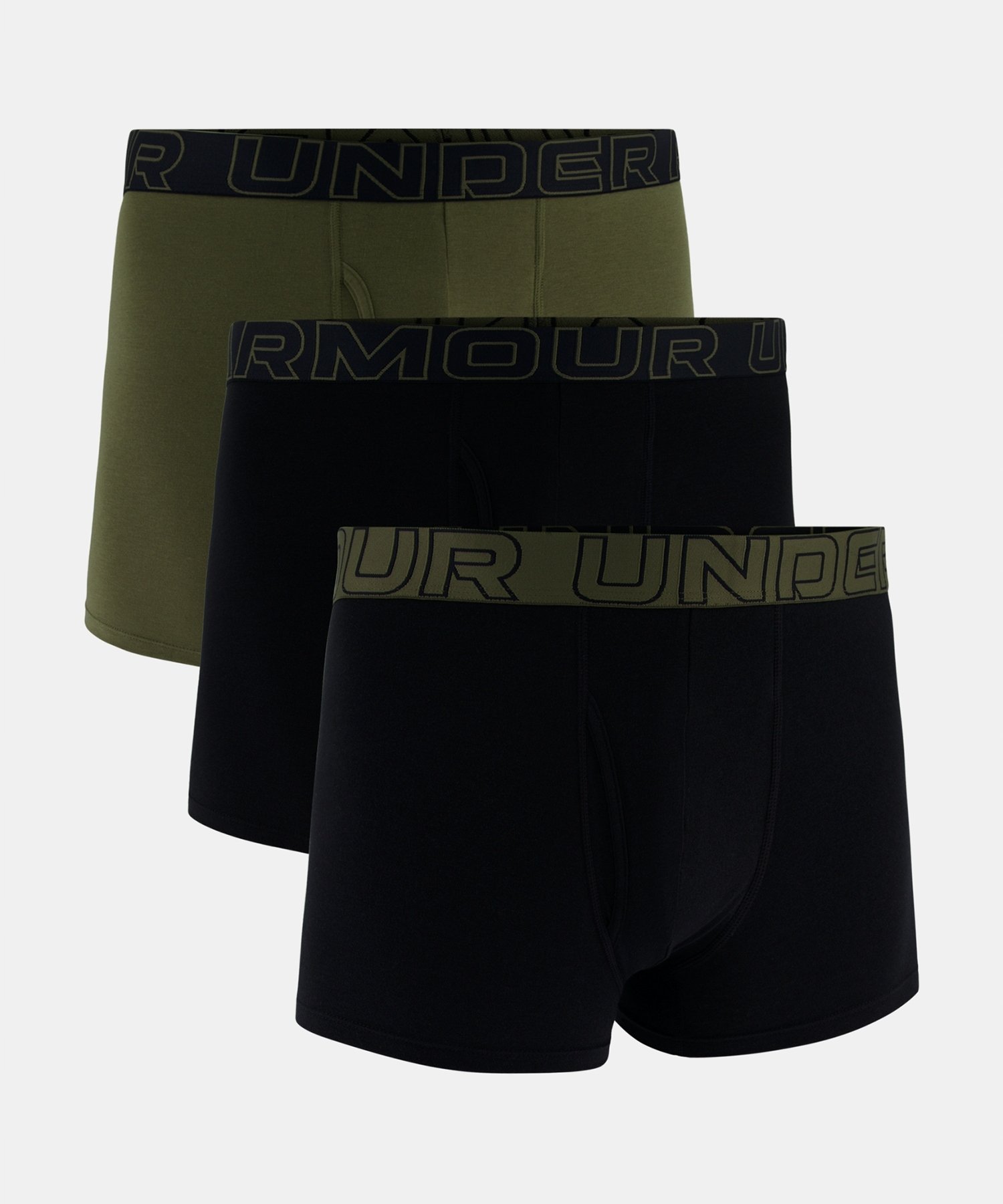 Under Armour Bokserki męskie UNDER ARMOUR Czarne/Khaki - 3 PAK Performance M