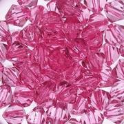 Półfabrykaty do biżuterii - Korale Akrylowe Diamentowe 6mm (50szt) Róż - miniaturka - grafika 1