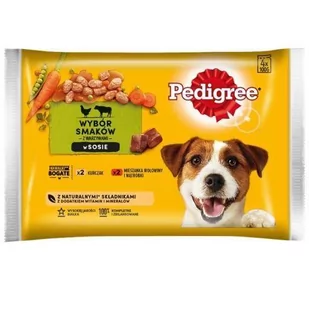 Pedigree Saszetki Dla Psa Z Kurczakiem I Warzywami Z Wołowiną 13 X 4 X 100 G) - Mokra karma dla psów - miniaturka - grafika 1