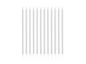 Urodziny dziecka - Świeczki urodzinowe srebrne - 13,5 cm - 12 szt. - miniaturka - grafika 1