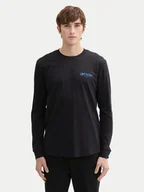 Koszulki męskie - Tom Tailor Denim Longsleeve 1043909 Czarny Regular Fit - miniaturka - grafika 1