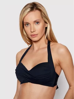 Stroje kąpielowe - Seafolly Góra od bikini Twist Soft 30806-942 Granatowy - grafika 1