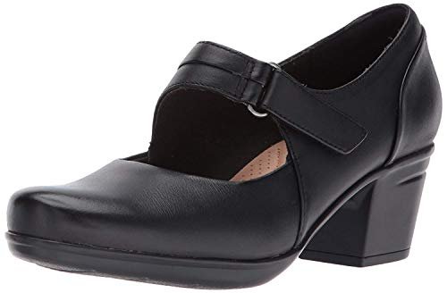 Clarks Emslie Lulin Damskie czółenka, Czarna skóra, 35.5 EU