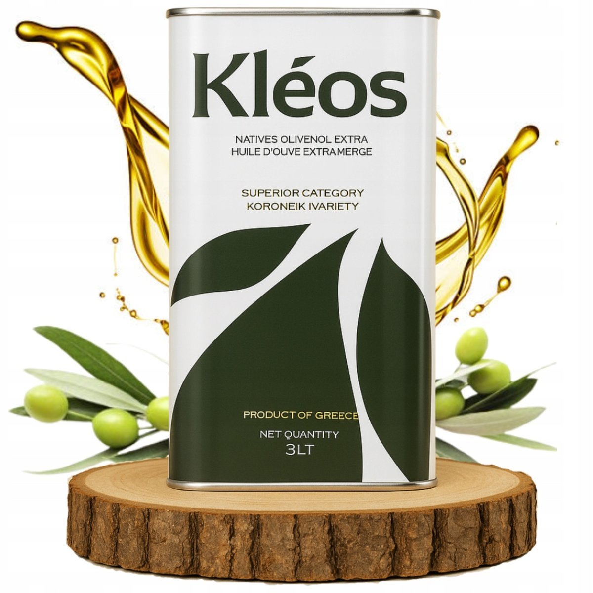 KLEOS – OLIWA Z OLIWEK EXTRA VIRGIN PREMIUM TŁOCZONA NA ZIMNO 3000ML