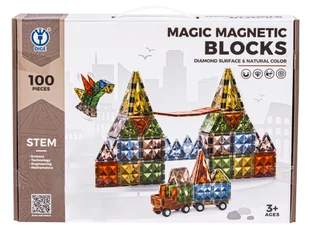 Konstrukcyjne Klocki Magnetyczne 100 Elementów - Klocki - miniaturka - grafika 11