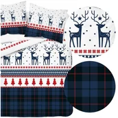 Pościel - Pościel 160 x 200 3cz Flanela Bawełna Laura 4939B - miniaturka - grafika 1