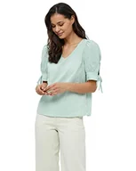 Bluzki damskie - Peppercorn Damska bluzka z rękawami monella, zielony miętowy pasek, XS, Zielony miętowy pasek, XS - miniaturka - grafika 1