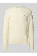 Swetry męskie - Sweter z dzianiny o kroju regular fit z czystej wełny - Lacoste - miniaturka - grafika 1