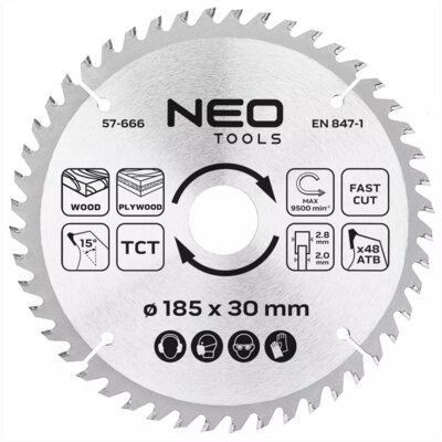 Tarcza do cięcia NEO TOOLS 57-666 185 mm