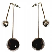 Kolczyki - Kolczyki Farvet Kugle 2w1 - PILGRIM - kule - Duńska biżuteria na co dzień - miniaturka - grafika 1