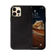 Etui i futerały do telefonów - Crong Essential Cover - Etui ze skóry ekologicznej iPhone 12 Pro Max (czarny) - miniaturka - grafika 1
