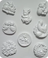Wielkanoc - Forma do odlewów gipsu, motywy wielkanocne, 8 elementów - miniaturka - grafika 1
