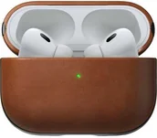 Akcesoria do słuchawek - Nomad Etui Modern Leather Case Apple AirPods Pro 2, jasnobrązowe - miniaturka - grafika 1