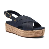 Sandały damskie - Tommy Hilfiger Sandały z dodatkiem skóry - miniaturka - grafika 1