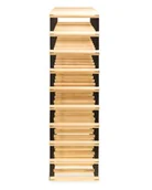 Stojaki na wino - Regał Na Wino Stojak Na 63 Butelki Szklane/ Pet — Rw-8/ 7X9 — Surowy Naturalny Metal + Drewno Rw-8-7X9-63 / Wamar-Sosenka - miniaturka - grafika 1