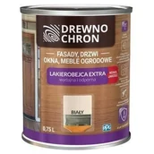 Farby wewnętrzne - Lakierobejca Extra Biały 0,75L Drewnochron - miniaturka - grafika 1