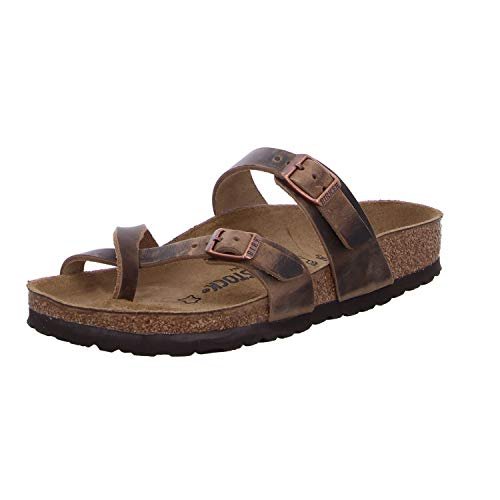 Birkenstock Mayari 71053 japonki damskie, białe, Brązowy, 43 EU