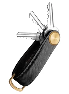 Skórzane etui organizer na klucze Orbitkey Key Organiser Pro Saffiano Leather - liquorice black - Etui na klucze - miniaturka - grafika 1