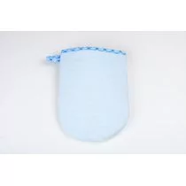 Bocioland Rękawica myjka 100% bawełna niebieska - Rękawice i gąbki do kąpieli - miniaturka - grafika 1