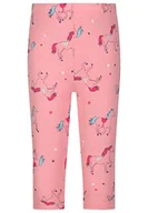 Legginsy - SALT AND PEPPER Dziewczęce legginsy Capri Horses AOP, różowe, normalne, Rosa, 122 cm - miniaturka - grafika 1
