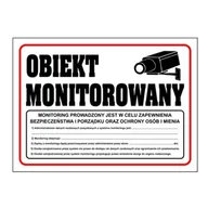 Tablice BHP - Tablica PVC 290x400 Obiekt monitorowany RODO - miniaturka - grafika 1