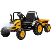 Pojazdy elektryczne dla dzieci - Milly Mally Pojazd na akumulator Traktor z przyczepą Farmer Yellow - miniaturka - grafika 1