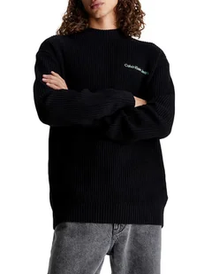 Calvin Klein Sweter w kolorze czarnym - Swetry męskie - miniaturka - grafika 1