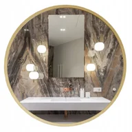 Lustra - LUSTRO W ZŁOTEJ RAMIE 60 CM WISZĄCE DEKORACYJNE - miniaturka - grafika 1