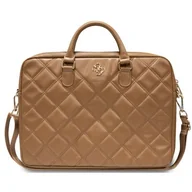Torby na laptopy - Guess Quilted 4G Computer Bag - Torba na notebooka 15" / 16" (brązowy) - miniaturka - grafika 1
