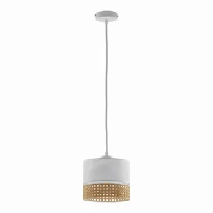 TK Lighting Lampa wisząca nowoczesna PAGLIA Small White ratan 6534 - Lampy sufitowe - miniaturka - grafika 1
