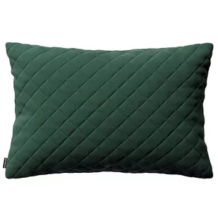 Dekoria Poszewka Kinga pikowana 60 x 40 cm ciemny zielony 60 × 40 cm Velvet 148-704-25 - Poszewki na poduszki - miniaturka - grafika 1