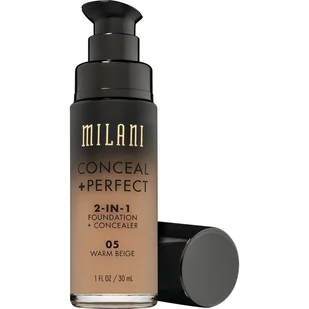 MILANI MILANI - CONCEAL + PERFECT - 2-IN-1 FOUNDATION+CONCEALER - Podkład kryjący do twarzy - 05 WARM BEIGE MILPDTW-DOTW-03 - Podkłady do twarzy - miniaturka - grafika 2